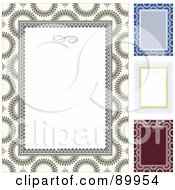 Poster, Art Print Of Digital Collage Of Decorative Invitation Borders And Frames With Copyspace