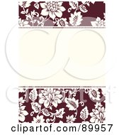 Royalty Free RF Clipart Illustration Of A Floral Invitation Border And Frame With Copyspace Version 1