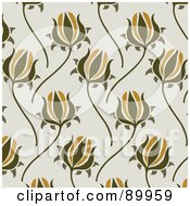 Poster, Art Print Of Seamless Floral Pattern Background - Version 9