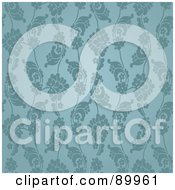 Royalty Free RF Clipart Illustration Of A Seamless Floral Pattern Background Version 8