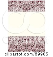 Poster, Art Print Of Crest Pattern Invitation Border And Frame With Copyspace - Version 4