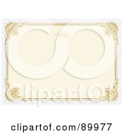 Poster, Art Print Of Floral Invitation Border And Frame With Copyspace - Version 14