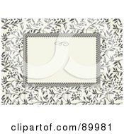 Poster, Art Print Of Floral Invitation Border And Frame With Copyspace - Version 10