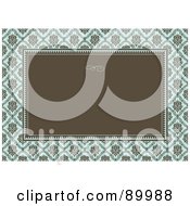 Poster, Art Print Of Damask Patterned Invitation Border And Frame With Copyspace - Version 2