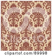 Royalty Free RF Clipart Illustration Of A Seamless Floral Pattern Background Version 26 by BestVector
