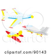 Poster, Art Print Of Digital Collage Of An Airliner Plane And Jet