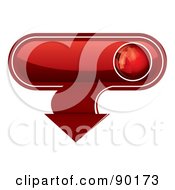 Royalty Free RF Clipart Illustration Of A 3d Red Download App Button