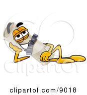 Diploma Mascot Cartoon Character Resting His Head On His Hand