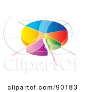 3d Divided Pie Chart Statistic App Icon