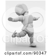 Poster, Art Print Of 3d Figure Skating White Character
