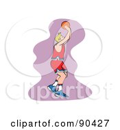 Poster, Art Print Of Male Basketball Player About To Throw A Ball