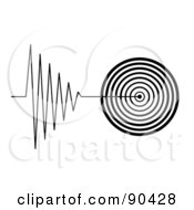Royalty Free RF Clipart Illustration Of A Black And White Tremor Signal On White by oboy #COLLC90428-0118