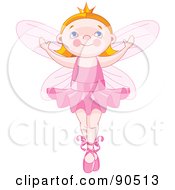 Cute Red Haired Ballerina Fairy Dancing