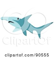 Poster, Art Print Of Blue Hammerhead Shark