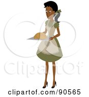 Poster, Art Print Of Indian Or African Woman Carrying A Turkey On A Tray