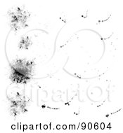 Poster, Art Print Of Digital Collage Of Black Ink Splatter And Spray Designs