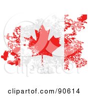 Poster, Art Print Of Grungy Distressed Canadian Flag