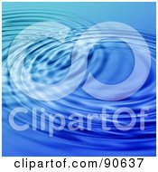 Poster, Art Print Of Blue Rippling Water Background - 7