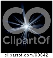 Royalty Free RF Clipart Illustration Of A Solar Burst Flare On Black 2