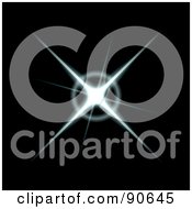 Royalty Free RF Clipart Illustration Of A Solar Burst Flare On Black 5