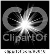 Royalty Free RF Clipart Illustration Of A Solar Burst Flare On Black 6