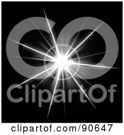 Royalty Free RF Clipart Illustration Of A Solar Burst Flare On Black 7