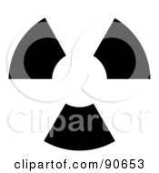 Black Nuclear Symbol On White