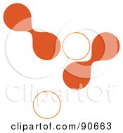 Royalty Free RF Clipart Illustration Of Orange And White Cells On White by Arena Creative