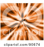 Royalty Free RF Clipart Illustration Of An Orange Zoom Blur Background by Arena Creative