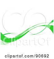 Royalty Free RF Clipart Illustration Of Green Swooshes Over A White Background by Arena Creative #COLLC90692-0094