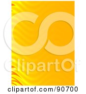 Royalty Free RF Clipart Illustration Of An Orange Background With Rippling Flames On The Left