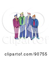 Poster, Art Print Of Male Business Team
