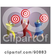 Poster, Art Print Of Successful Business Team Carrying Targets