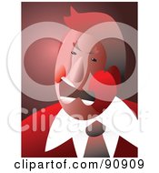 Royalty Free RF Clipart Illustration Of A Furious Red Businessman Yelling