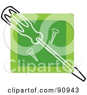 Poster, Art Print Of Green Screwdriver And Screws App Icon