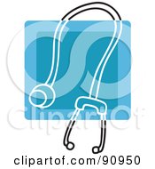 Poster, Art Print Of Blue Stethoscope App Icon