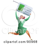 Successful Businesswoman Carrying A Cell Phone