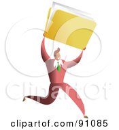 Poster, Art Print Of Successful Businessman Carrying A Folder
