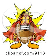 Poster, Art Print Of Football Mascot Cartoon Character Dressed As A Super Hero