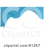 Poster, Art Print Of Circular Patterned Blue Mosaic Wave Over White Text Space