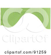 Poster, Art Print Of Circular Patterned Green Mosaic Wave Over White Text Space
