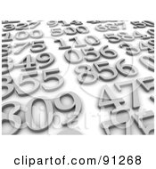 Royalty Free RF Clipart Illustration Of A 3d Rendered Background Of Rows Of Numbers