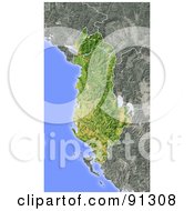 Poster, Art Print Of Shaded Relief Map Of Albania
