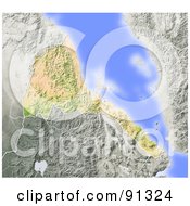 Royalty Free RF Clipart Illustration Of A Shaded Relief Map Of Eritrea