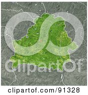 Poster, Art Print Of Shaded Relief Map Of Belarus