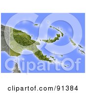 Poster, Art Print Of Shaded Relief Map Of Papua New Guinea