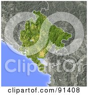 Poster, Art Print Of Shaded Relief Map Of Montenegro