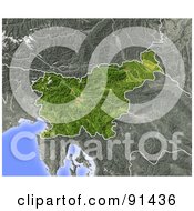 Royalty Free RF Clipart Illustration Of A Shaded Relief Map Of Slovenia