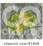 Royalty Free RF Clipart Illustration Of A Shaded Relief Map Of Macedonia