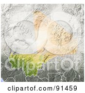 Poster, Art Print Of Shaded Relief Map Of Mali
